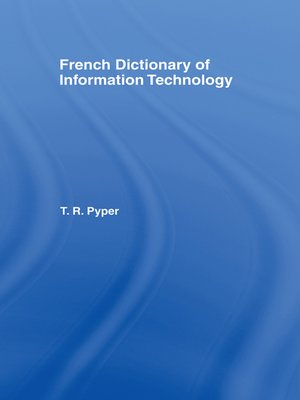 cover image of French Dictionary of Information Technology